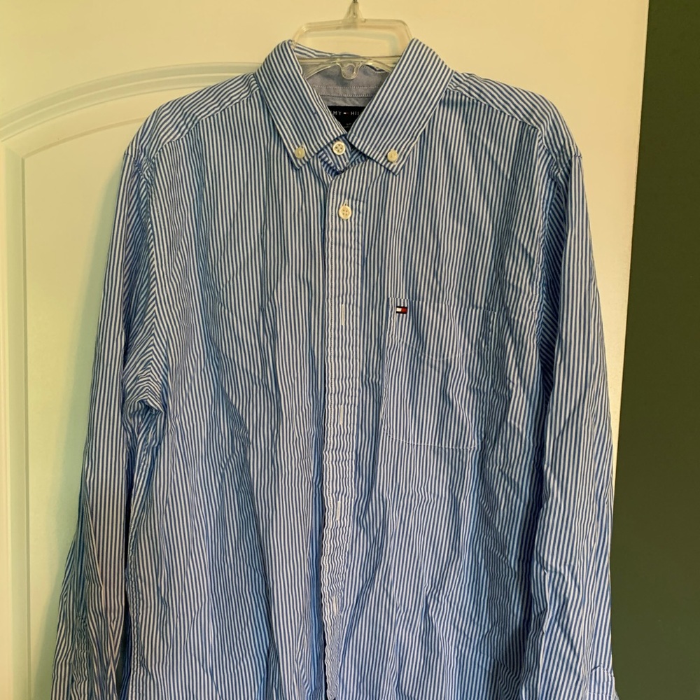 Boys small tommy button down shirt